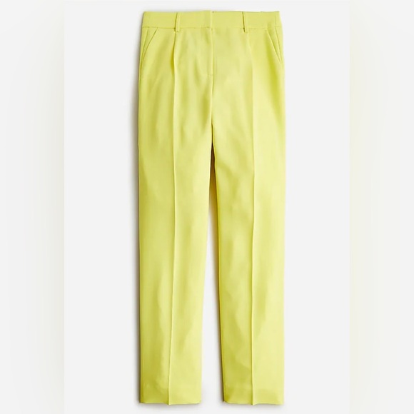 J.Crew Essential Trouser Pant in City Crepe - Lemon Sorbet - Picture 3 of 6